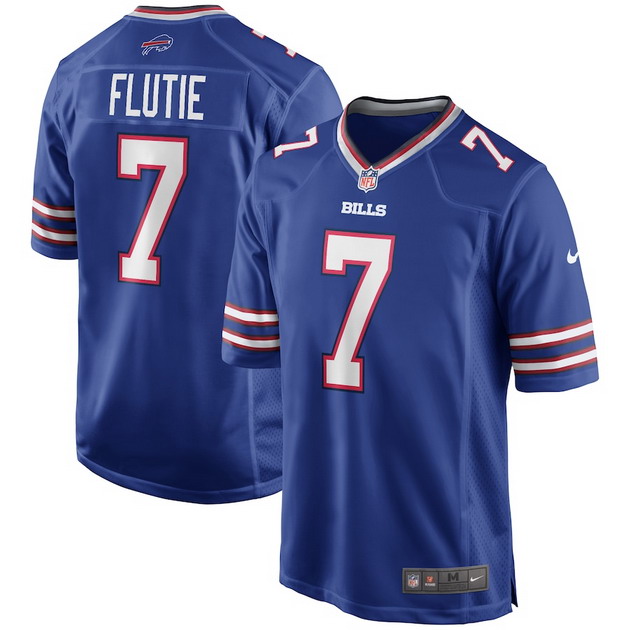 mens nike doug flutie royal buffalo bills game retired player jersey